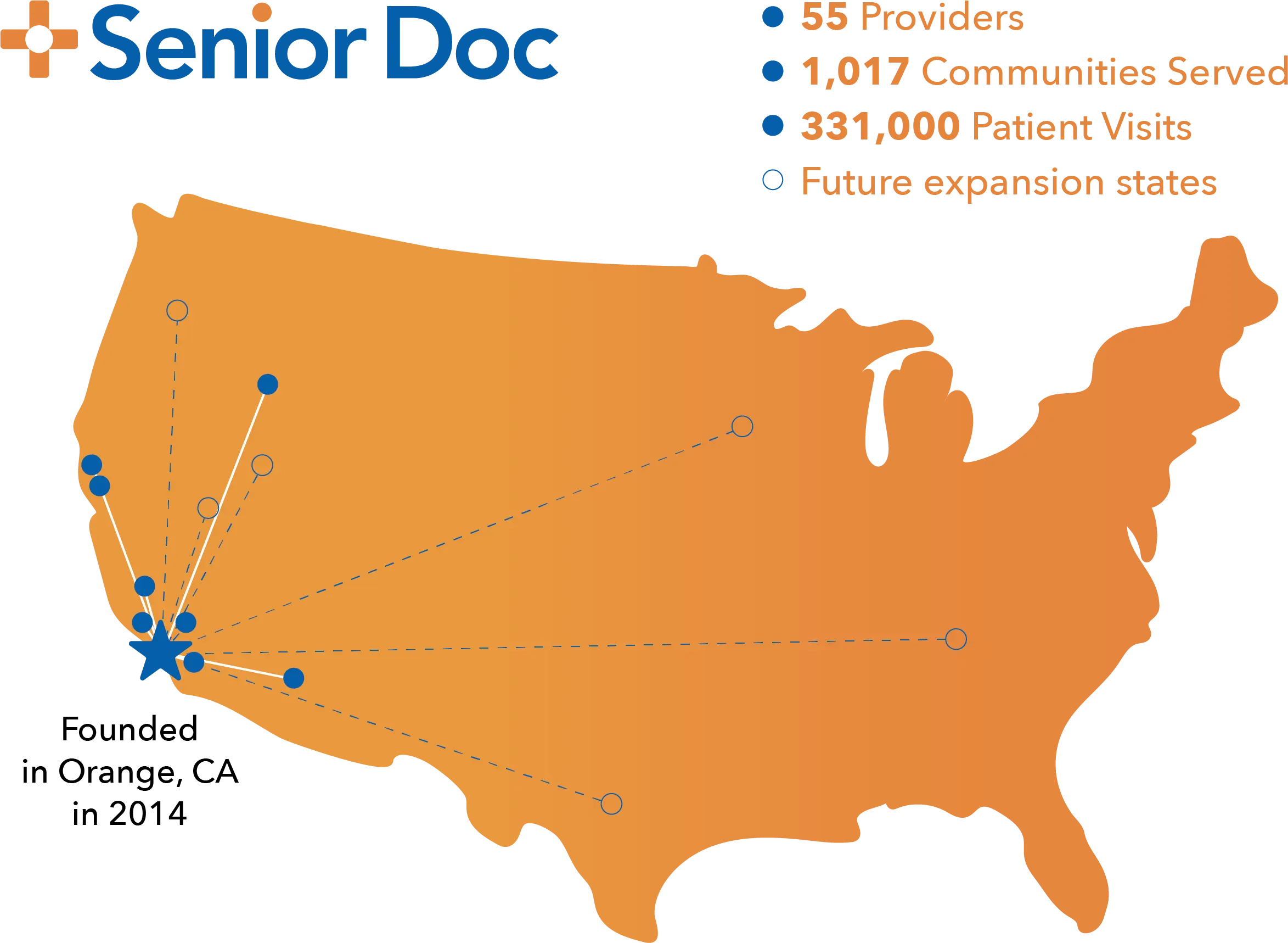 Senior Doc Map - Locations We Serve